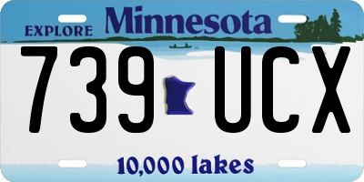 MN license plate 739UCX