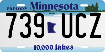 MN license plate 739UCZ