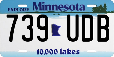 MN license plate 739UDB