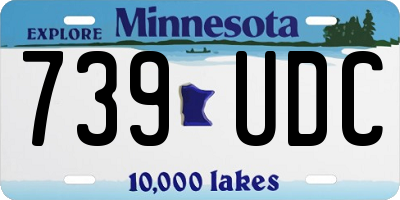MN license plate 739UDC