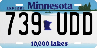 MN license plate 739UDD