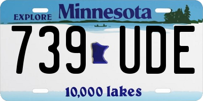 MN license plate 739UDE