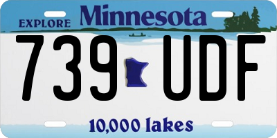 MN license plate 739UDF