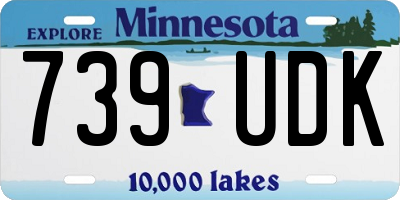 MN license plate 739UDK