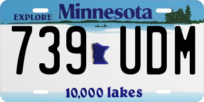 MN license plate 739UDM