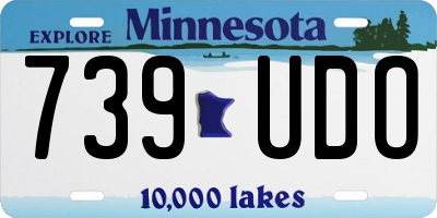 MN license plate 739UDO