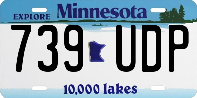 MN license plate 739UDP