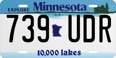 MN license plate 739UDR