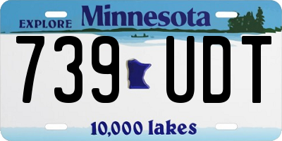 MN license plate 739UDT