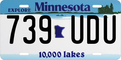 MN license plate 739UDU