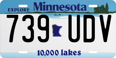MN license plate 739UDV