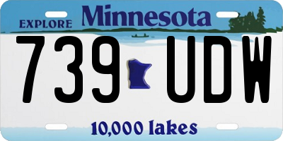 MN license plate 739UDW