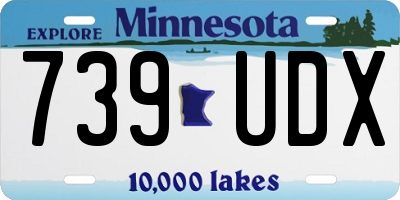 MN license plate 739UDX