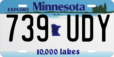 MN license plate 739UDY