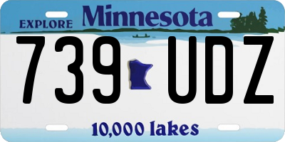 MN license plate 739UDZ