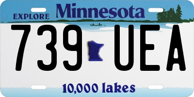 MN license plate 739UEA