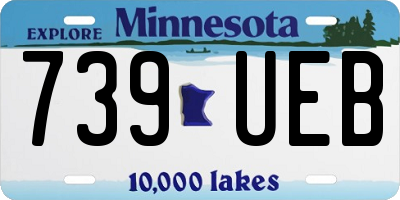 MN license plate 739UEB