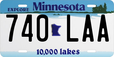 MN license plate 740LAA