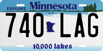 MN license plate 740LAG