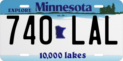 MN license plate 740LAL