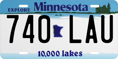 MN license plate 740LAU