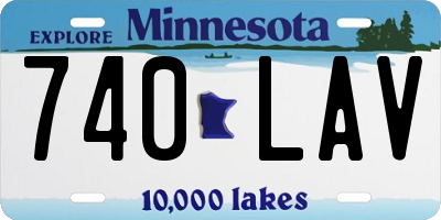 MN license plate 740LAV