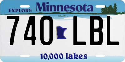 MN license plate 740LBL