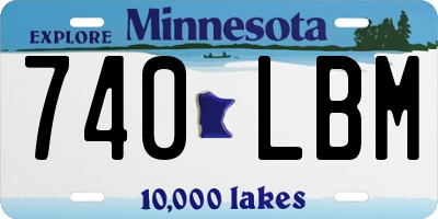 MN license plate 740LBM