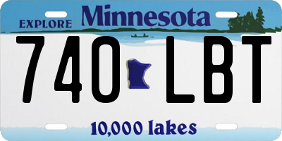 MN license plate 740LBT