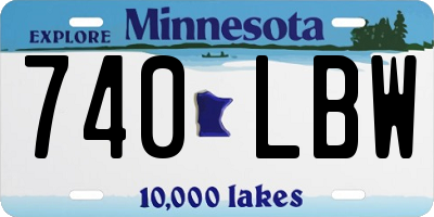 MN license plate 740LBW