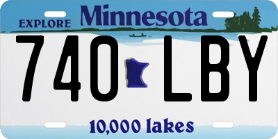 MN license plate 740LBY