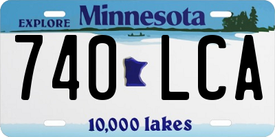 MN license plate 740LCA