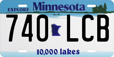 MN license plate 740LCB