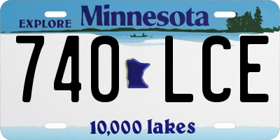 MN license plate 740LCE