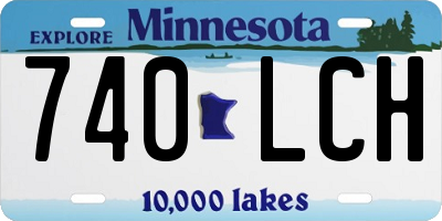MN license plate 740LCH