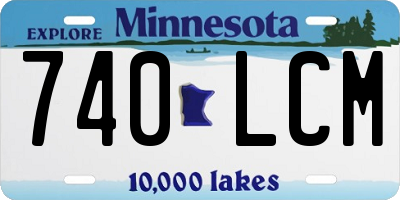 MN license plate 740LCM