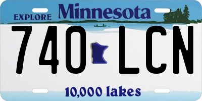 MN license plate 740LCN