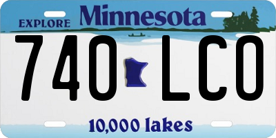 MN license plate 740LCO