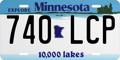 MN license plate 740LCP