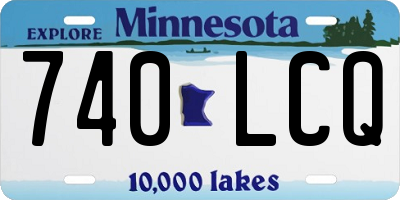 MN license plate 740LCQ
