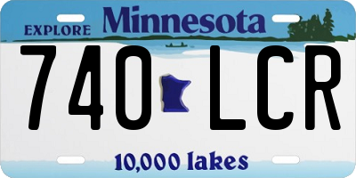 MN license plate 740LCR
