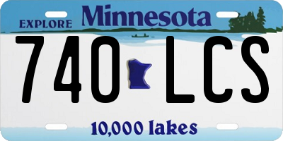 MN license plate 740LCS