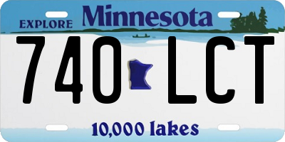 MN license plate 740LCT