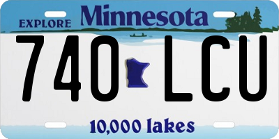 MN license plate 740LCU