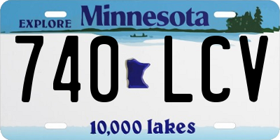MN license plate 740LCV