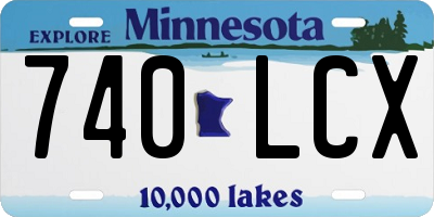 MN license plate 740LCX