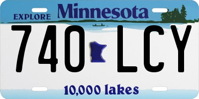 MN license plate 740LCY