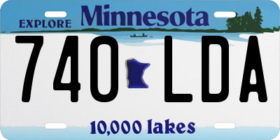 MN license plate 740LDA