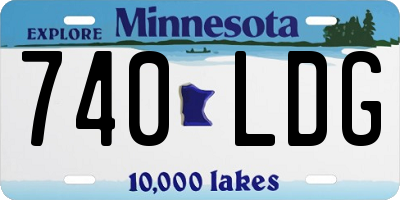 MN license plate 740LDG