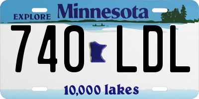 MN license plate 740LDL
